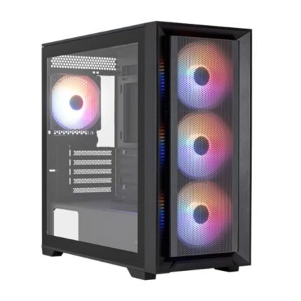 CASE GAMING RGB AEROCOOL TERN MINI MINI TOWER VENTILADORES 4 DE 120MM CON VIDRIO LATERAL Y MALLA FRONTAL TERN MINI-G-BK-V2