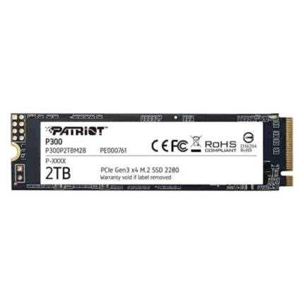 HD INTERNO SOLIDO 2TB PATRIOT P300 M.2 2280 PCIE GEN3 X4 NVME 2100MB/S / 1650MB/S P300P2TBM28 P300