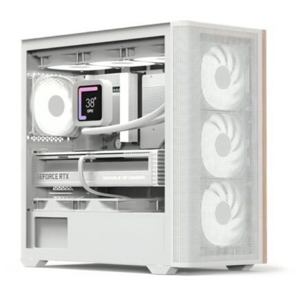 CASE GAMING RGB AEROCOOL D301A MINI TOWER VENTILADORES 4 DE 120MM CON VIDRIO LATERAL Y MALLA FRONTAL D301A-G-WT-V2