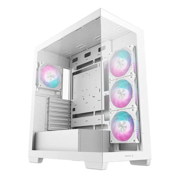 CASE DEEPCOOL CG580 4F WH MID TOWER VENTILADORES 4 DE 120MM CON PANLE FRONTAL Y LATERAL R-CG580-WHADA4-G-1
