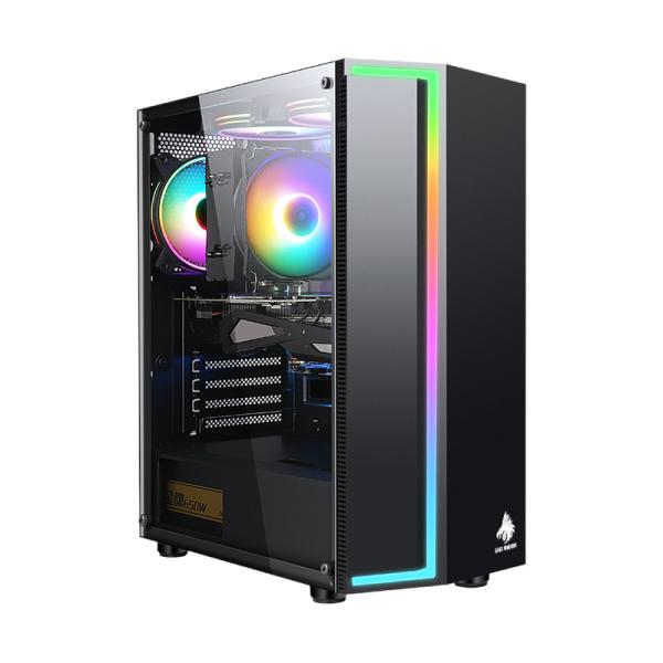 CASE GAMING RGB EAGLE WARRIOR CG33RXRA001C VENTILADORES 3 DE 120MM CON VIDRIO LATERAL Y TIRA RGB - Imagen 2