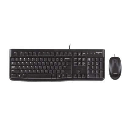 TECLADO Y MOUSE LOGITECH MK120 MEMBRANA ALÁMBRICO USB INGLÉS 920-002565