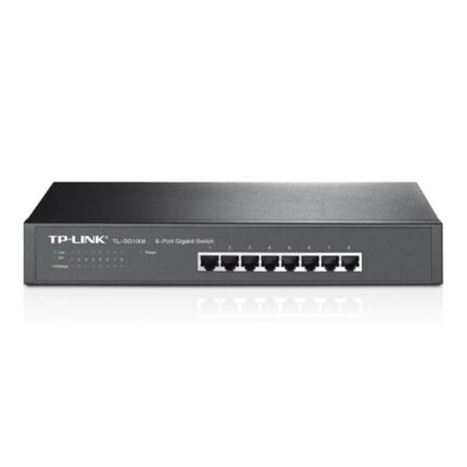SWITCH TP LINK TL-SG1008 8 PUERTOS GIGABIT 10/100/1000 MBPS NO ADMINISTRABLE RACKMOUNT