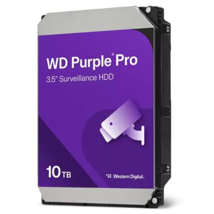 HD INTERNO 10TB WESTERN DIGITAL WD102PURP 3.5 PULG SATA III 512MB/S 7200 RPM CACHE SURVEILLANCE