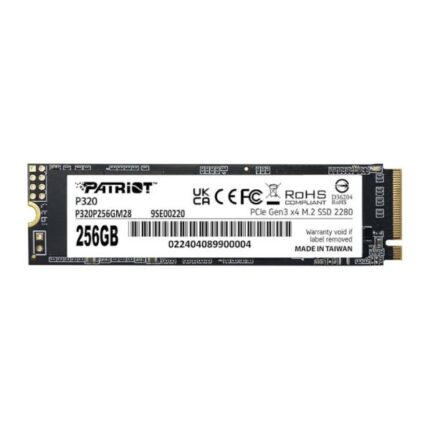 HD INTERNO SOLIDO 256GB PATRIOT P320 M.2 2280 PCIE GEN3 X4 2200MB/S / 1200MB/S P320P256GM28