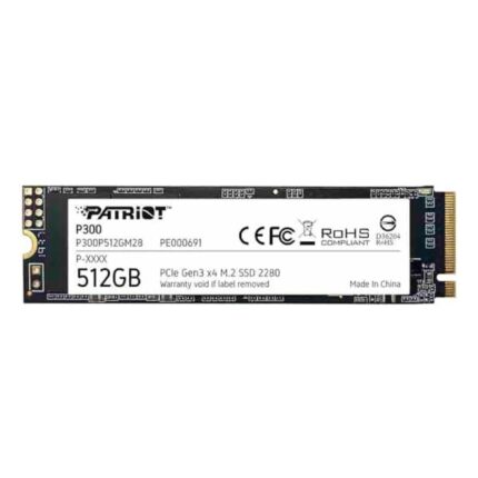 HD INTERNO SOLIDO 512GB PATRIOT P300 M.2 2280 PCIE GEN3 X4 1700MB/S / 1100MB/S P300P512GM28 P300