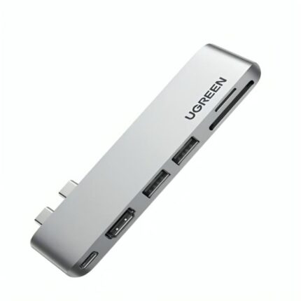 HUB UGREEN CM380 MULTIFUNCIONAL USB-C 2 PUERTOS USB 3.0 1 PUERTO HDMI RTO PARA TARJETAS SD/TF PARA MACBOOK AIR/PRO 80856