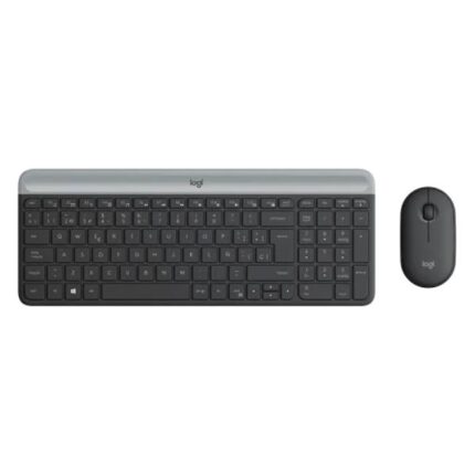TECLADO Y MOUSE LOGITECH MK470 SLIM COMBO MEMBRANA INALÁMBRICO 2.4 GHZ ESPAÑOL 920-009266