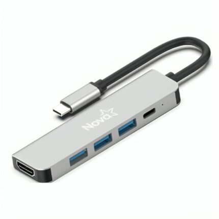 HUB NOVA FAA382CU002C 5 EN 1 USB-C 1 PUERTO USB-A 3.0 2 PUERTOS USB-A 2.0 1 PUERTO USB-C Y 1 PUERTO HDMI 4K