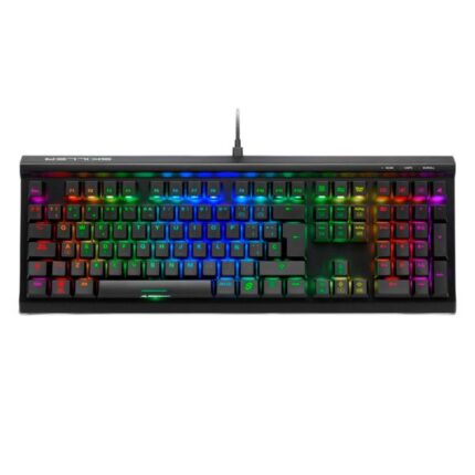 TECLADO GAMING RGB SHARKOON SKILLER SGK60 MECÁNICO ALÁMBRICO USB  INGLÉS SWITCH BLANCO 4044951030095
