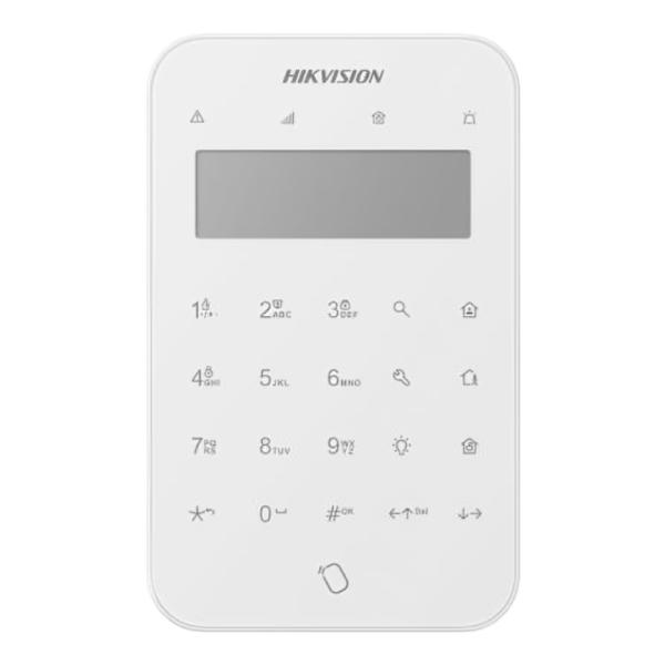 TECLADO INALÁMBRICO PARA ALARMA HIKVISION DS-PK1-LT-WB(O-STD) PANTALLA LCD RF 433 MHZ TRI-X 302402028