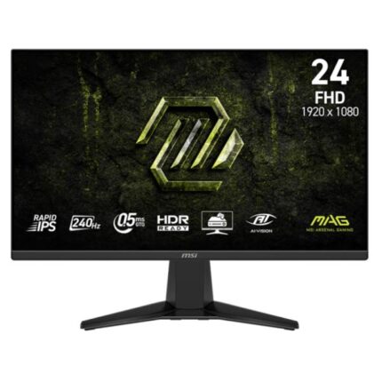 MONITOR GAMING MSI MAG 245F X24 24 PULG PLANO 1920X1080 FHD 240 HZ IPS FREESYNC HDMI DISPLAYPORT HDR 9S6-3BC81M-004