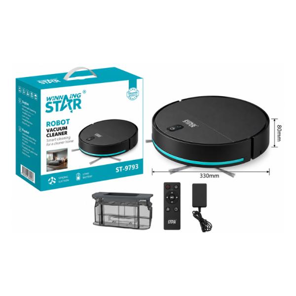 ASPIRADORA ROBOT WINNING STAR ST-9799 16W 350ML ABS CONTROL REMOTO Y 3 MODOS DE AJUSTE SDJ-2332-WST-17137