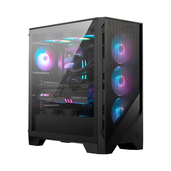 CASE RGB MSI MAG FORGE 320R AIRFLOW MID TOWER VENTILADORES 4 DE 120MM CON VIDRIO LATERAL Y MALLA FRONTAL 306-7G23R21-809