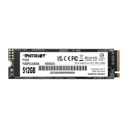 HD INTERNO SOLIDO 512GB PATRIOT P320 M.2 2280 PCIE GEN3 X4 3000MB/S / 2200MB/S P320P512GM28