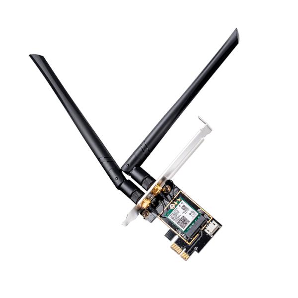 TARJETA DE RED CUDY WE3000 2.0 WIFI6E.3 AX3000 TRIBANDA PCIE USB ROJO