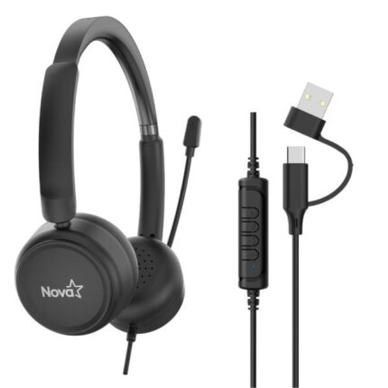 HEADSET NOVA ALÁMBRICO USB-C MICROFONO INCLUIDO ENC FHS44160001C