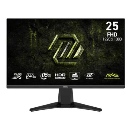 MONITOR GAMING MSI MAG 255F X24 25 PULG PLANO 1920X1080 FHD 240 HZ RAPID IPS FREESYNC HDMI DISPLAYPORT HDR 9S6-3BC91M-001
