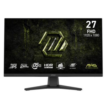 MONITOR GAMING MSI MAG 272F X24 27 PULG PLANO 1920X1080 FHD 240 HZ RAPID IPS FREESYNC HDMI DISPLAYPORT HDR 9S6-3CE51T-014