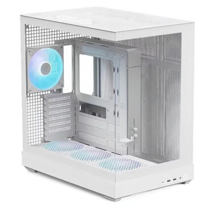 CASE APNX V2-F-WT-V1 MID TOWER 4 VENTILADORES CON PANEL FRONTAL Y LATERAL APCM-VI03143.21