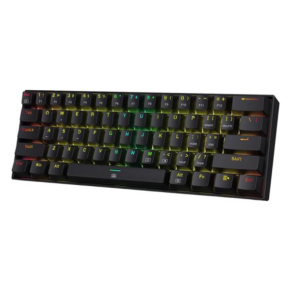 TECLADO GAMING RGB REDRAGON DRAGONBORN K630 MECÁNICO ALÁMBRICO USB INGLÉS SWITCH CAFÉ - Imagen 2