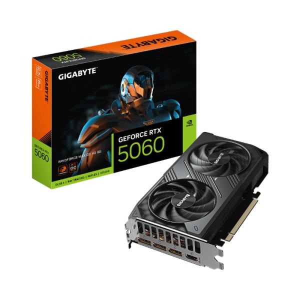 TARJETA DE VIDEO GIGABYTE GEFORCE RTX 5060 8GB GDDR7 2512 MHZ GV-N5060WF2MAX OCV2