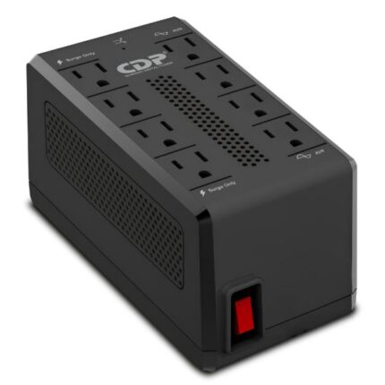 REGULADOR DE VOLTAJE CDP RAVR1408 1400VA/700W 8 TOMAS 80 150V REGULACIÓN AUTOMÁTICA