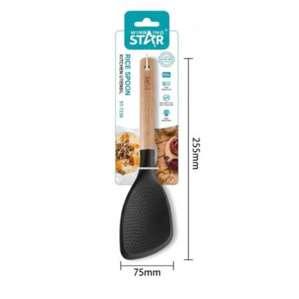 CUCHARA ARROCERA WINNING STAR ST-7559 SILICONA / NYLON / MADERA FS-1651-WST-38864