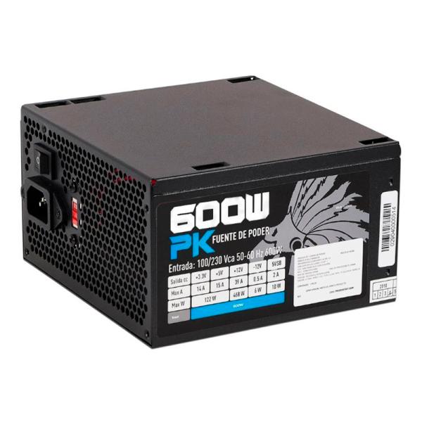 FUENTE DE PODER EAGLE WARRIOR 600W NO MODULAR ATX PK600RSF001C