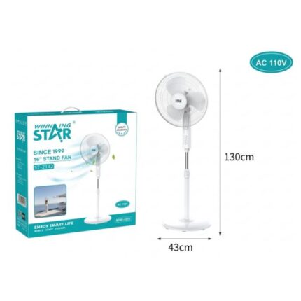 VENTILADOR DE PIE 16 PULG WINNING STAR ST-2142 3 VELOCIDADES DFS-1013-WST-110V-17417