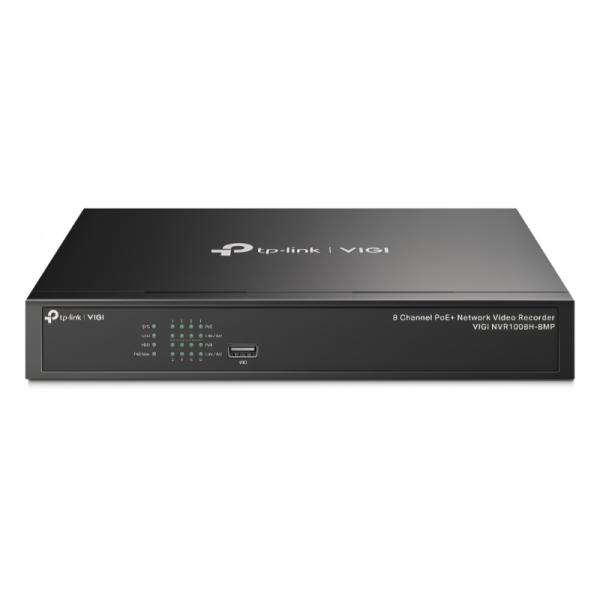 GRABADORA NVR TP LINK POE VIGI NVR1008H-8MP CANALES 8MP 1X SATA HASTA 10 TB H.265 POE ONVIF