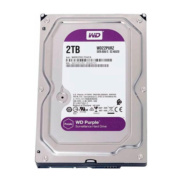 HD INTERNO 2TB WESTERN DIGITAL PURPLE WD22PURZ 3.5 PULG SATA III 5400 RPM 256MB CACHE