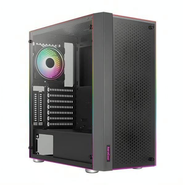 CASE GAMING RGB AEROCOOL SKRIBBLE-G-BK-V1 MID TOWER VENTILADORES 3 DE 120MM CON VIDRIO LATERAL Y MALLA FRONTAL ACCM-PB28033.11