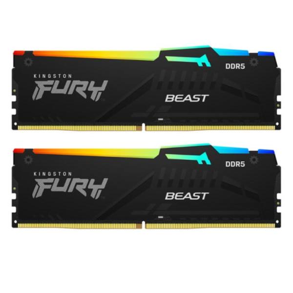 MEMORIA RAM PC 64GB (2X32GB) KINGSTON FURY BEAST DDR5 6000MHZ CL36 1.35V KF560C36BBEAK2-64