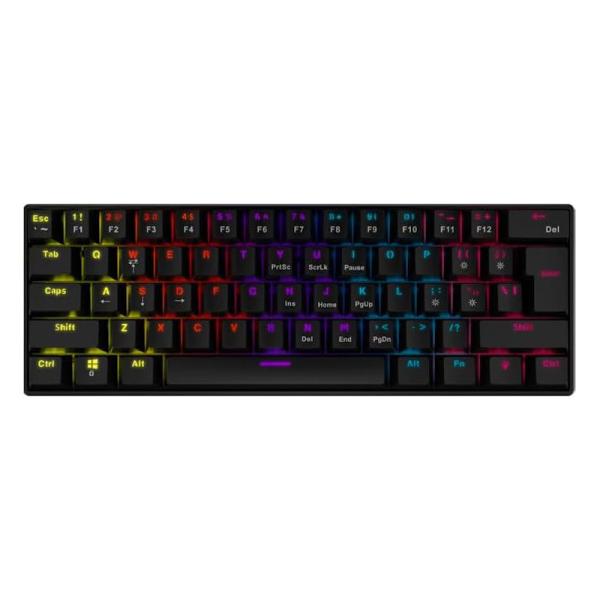 TECLADO GAMING RGB XPG SUMMONER MINI MECÁNICO ALÁMBRICO USB SWITCH ROJO INGLÉS SUMMONERMINI61RD-BKCES