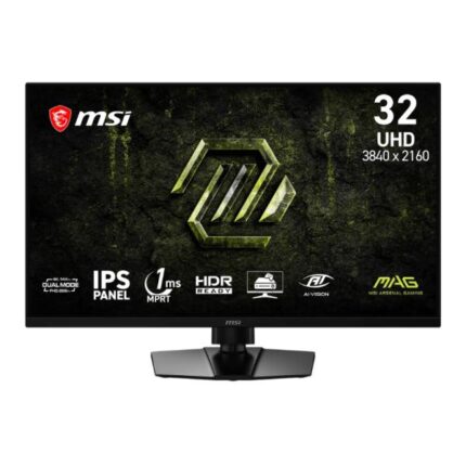MONITOR GAMING MSI MAG 321UPD E14 31.5 PULG PLANA 4K 144HZ/288HZ IPS AMD FREESYNC PREMIUM DISPLAYPORT/HDMI/AUDÍFONOS 9S6-3DE49M-001