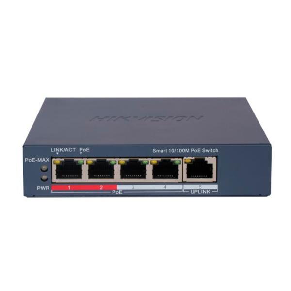 SWITCH HIKVISION DS-3E1105P-EI/M V2 4 PUERTOS POE FAST ETHERNET 10/100 MBPS / 1 PUERTO RJ45 ADMINISTRABLE 301802703