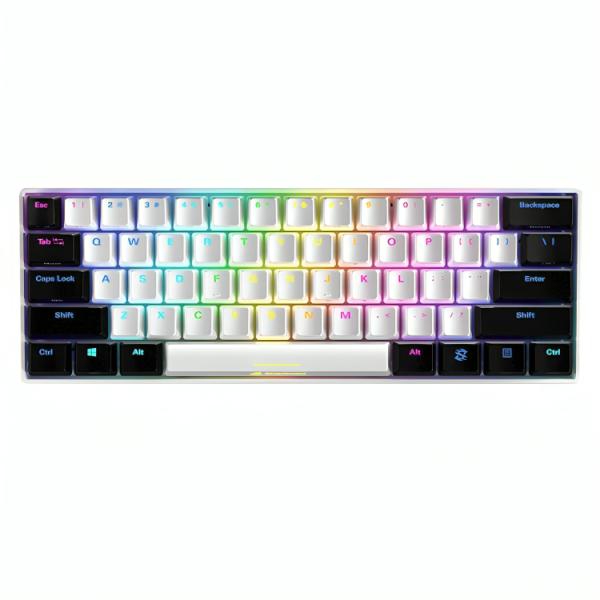 TECLADO GAMING RGB SHARKOON SKILLER SGK50 S4 TKL MECÁNICO ALÁMBRICO USB INGLÉS SWITCH ROJO 4044951033843