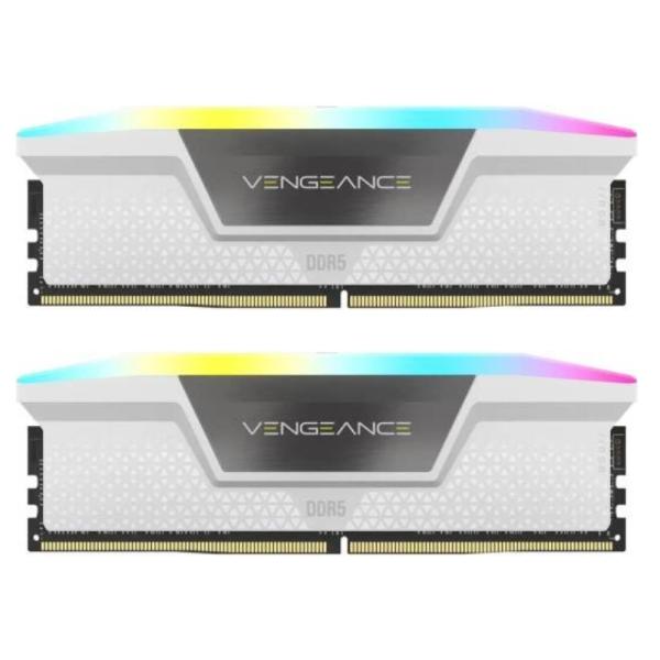MEMORIA RAM PC 32GB CORSAIR VENGEANCE RGB DDR5 CMH32GX5M2E6000C36W DDR5 6000 MHZ CL36 1.35 V BLANCO DIMM 288 PINES