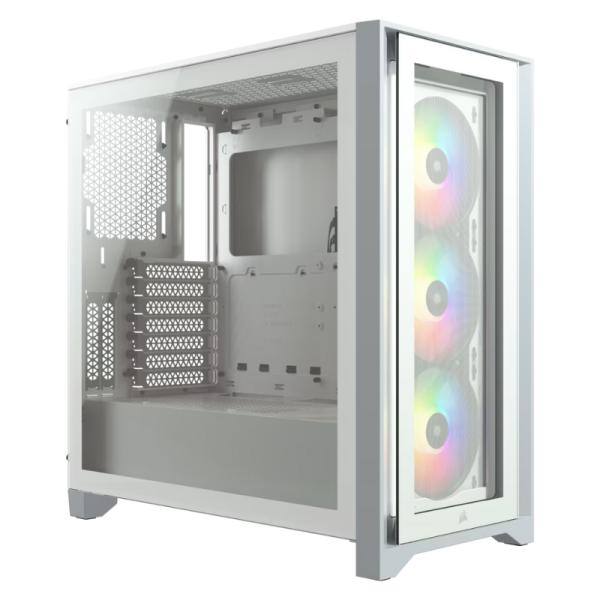 CASE GAMING RGB CORSAIR iCUE 4000X MID TOWER VENTILADORES 3 DE 120MM CON VIDRIO LATERAL Y FRONTAL CC-9011205-WW