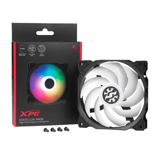 ABANICO ADATA XPG VENTO 120 ARGB 1X12CM VENTO120ARGB-BKCWW